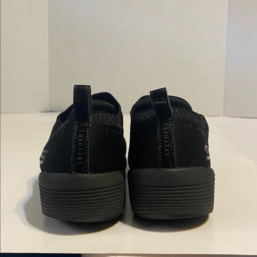 Skechers Women's Black Slip-On Sneakers - Picture 4 of 8